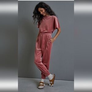 Anthropologie Velvet Jumpsuit